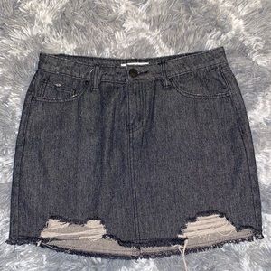 Charcoal Mini Skirt